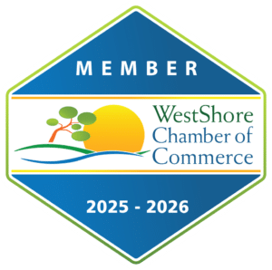 Member badge for WestShore Chamber of Commerce, 2025–2026